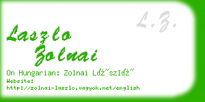 laszlo zolnai business card